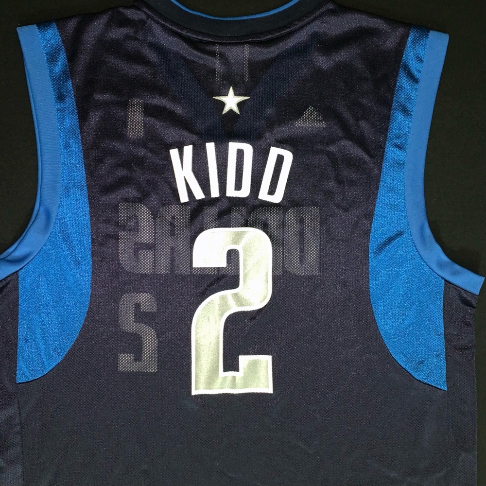 Adidas Jason Kidd Dallas Mavericks #2 Navy Blue Road Jersey Men’s Large - Picture 2 of 6